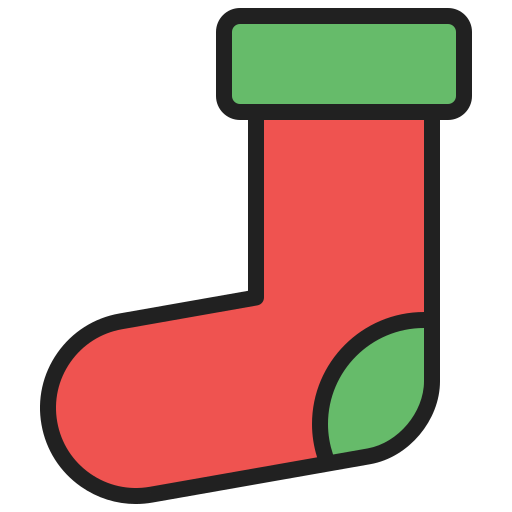 calcetines de navidad icono gratis