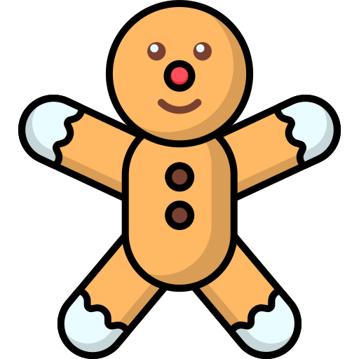 Gingerbread Man Generic Outline Color Icon