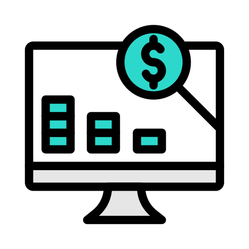 Dollar Vector Stall Lineal Color icon