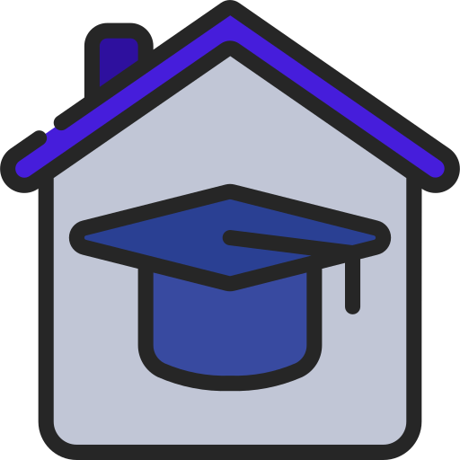 educación en el hogar icono gratis