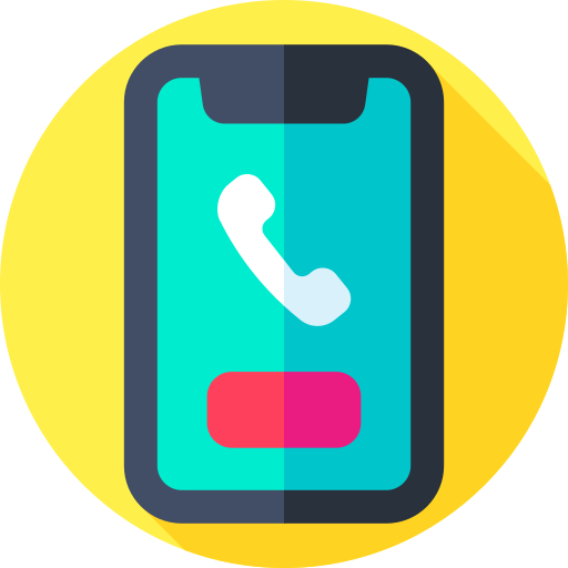 Call Flat Circular Flat icon