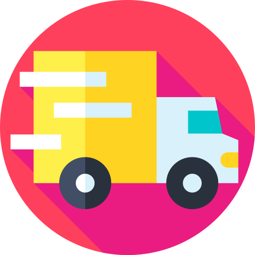 Delivery Flat Circular Flat Icon