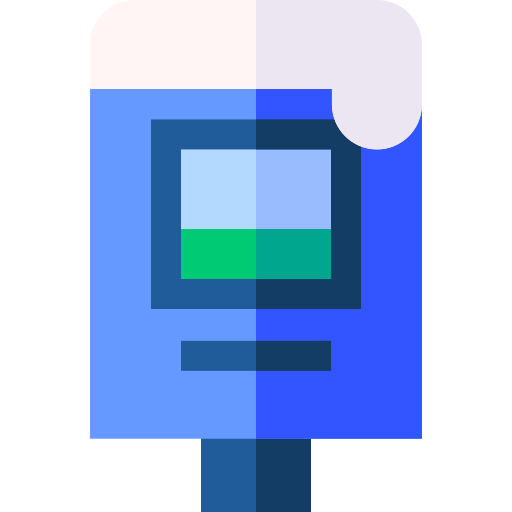 Parking meter Basic Straight Flat icon