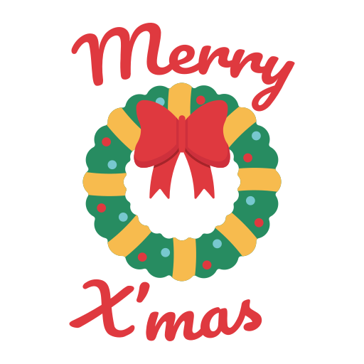 Wreath free sticker