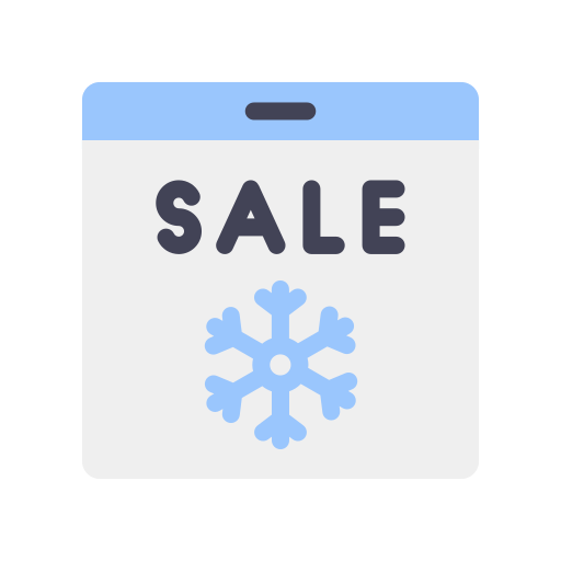 rebajas de invierno icono gratis