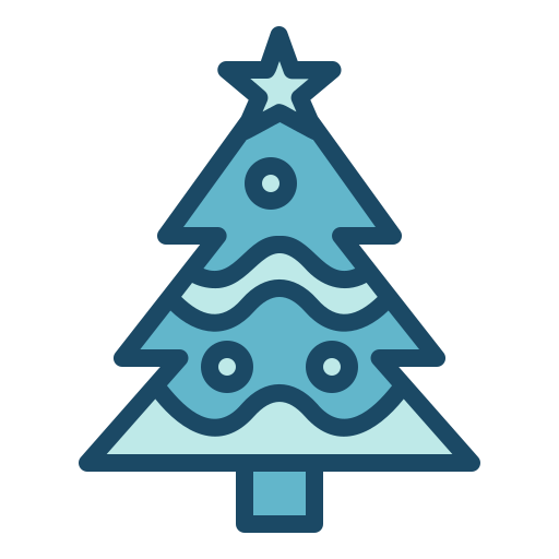 Christmas Tree Generic Blue icon