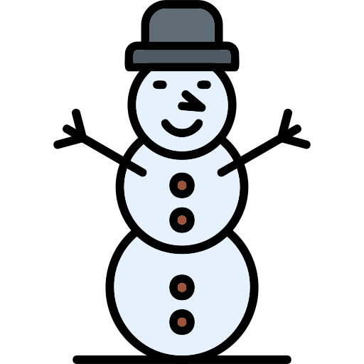 Snowman Generic Outline Color icon