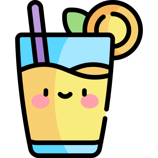 Orange Juice Kawaii Lineal color icon