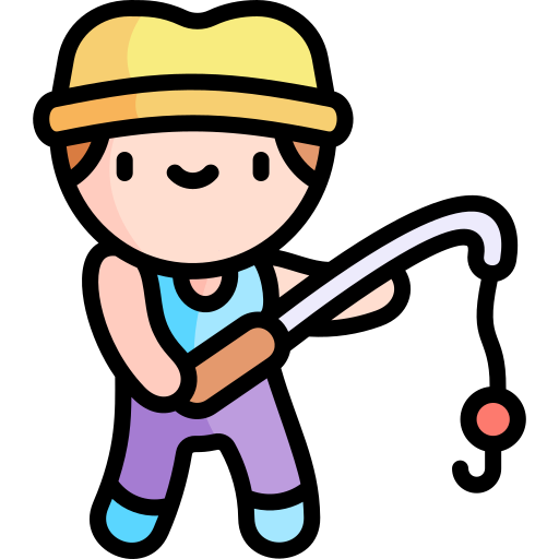 Fishing Kawaii Lineal color icon