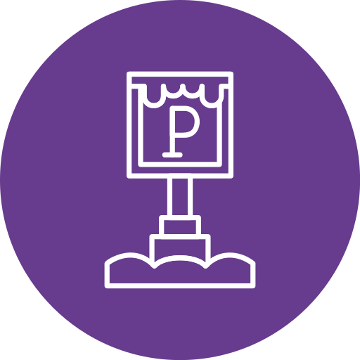 Parking sign free icon