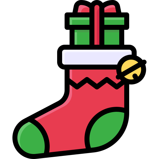 calcetines de navidad icono gratis