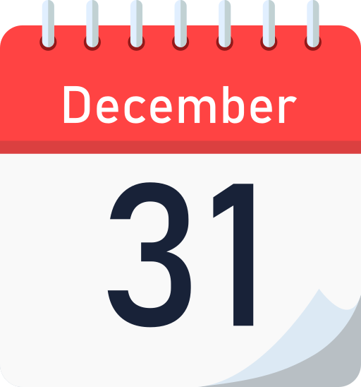 31 de diciembre icono gratis