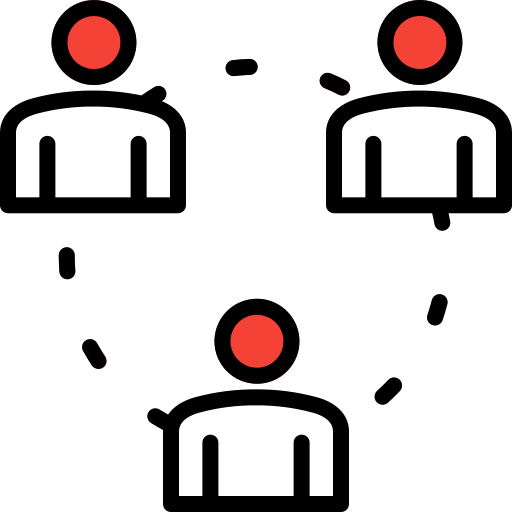 trabajo en equipo icono gratis