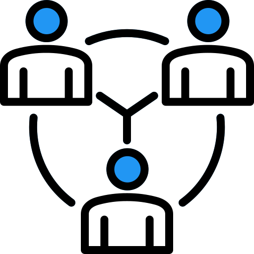 trabajo en equipo icono gratis