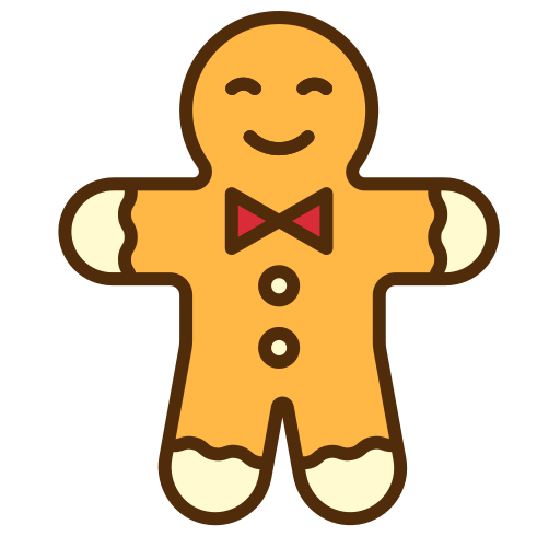 Gingerbread Generic Outline Color icon