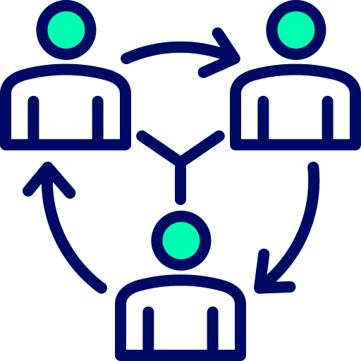 trabajo en equipo icono gratis