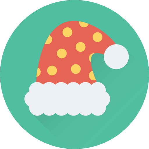 sombrero de santa icono gratis