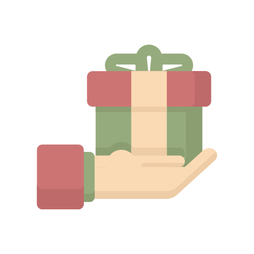 regalo de navidad icono gratis