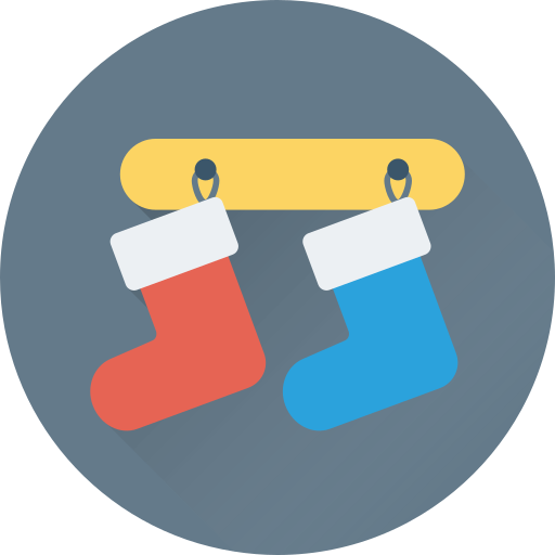 chaussettes de noël Icône gratuit