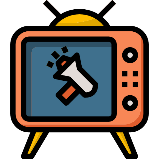 Television Skyclick Lineal Color icon