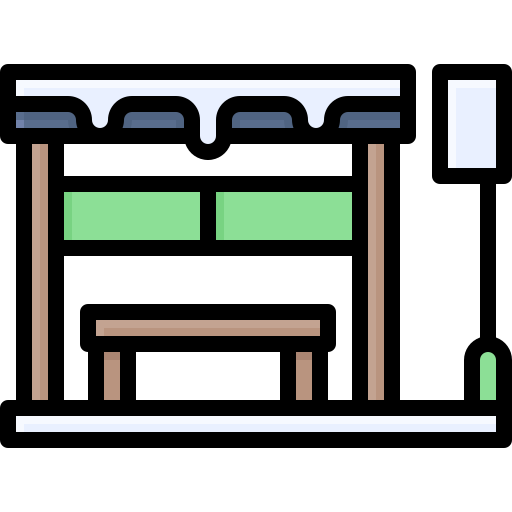 Автобусная остановка бесплатно иконка