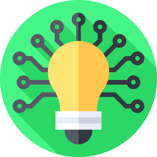 Light bulb Flat Circular Flat icon