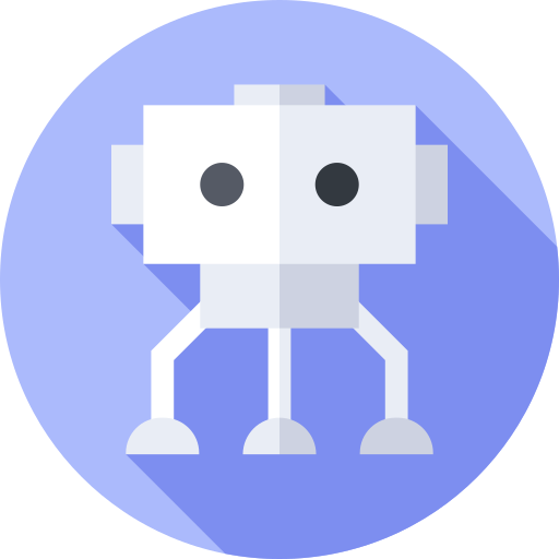 Robot Flat Circular Flat icon