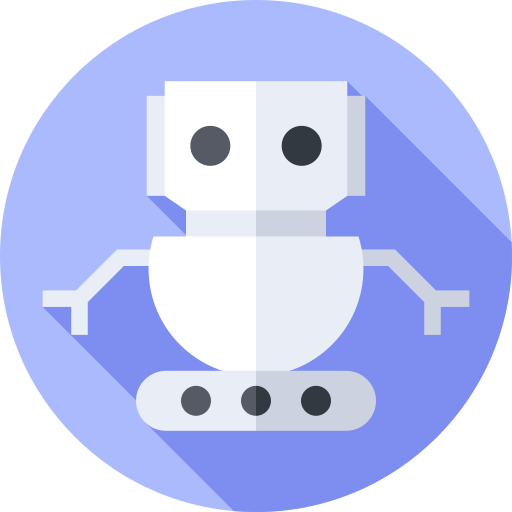 Robot Flat Circular Flat icon