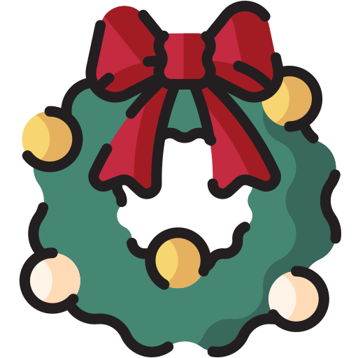 corona de navidad icono gratis