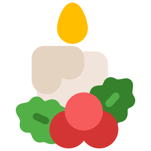 vela de navidad icono gratis