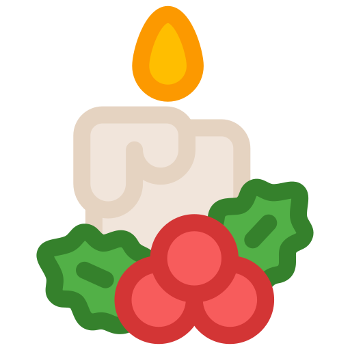 vela de navidad icono gratis