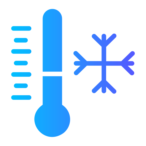 baja temperatura icono gratis