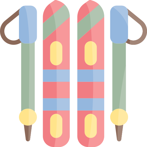 bastones de esquí icono gratis