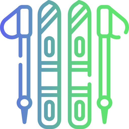 bastones de esquí icono gratis