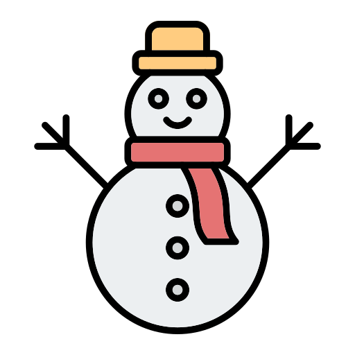 Snowman Generic Outline Color icon