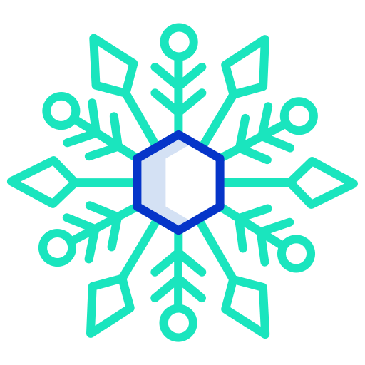 Snowflake Icongeek26 Outline Colour icon