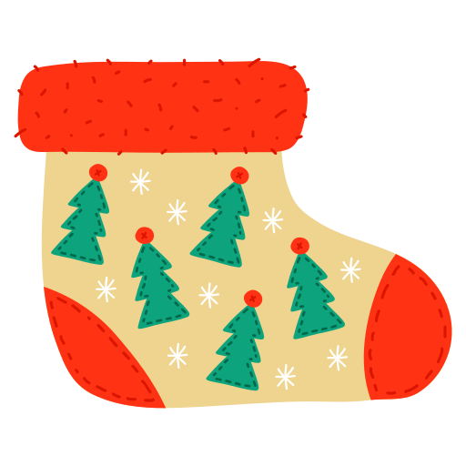 calcetín de navidad icono gratis