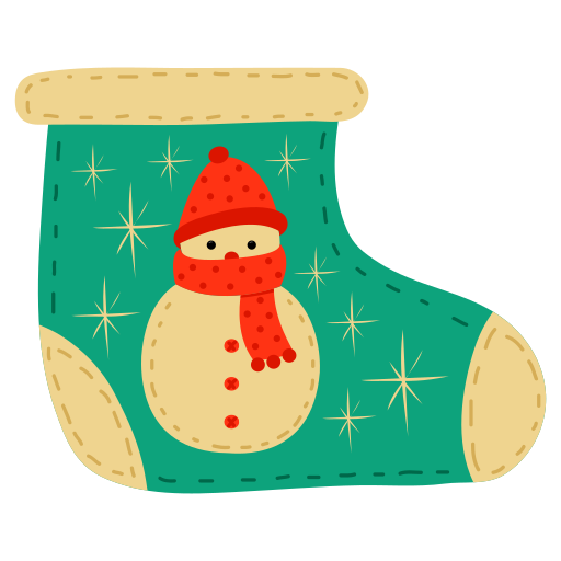 calcetín de navidad icono gratis