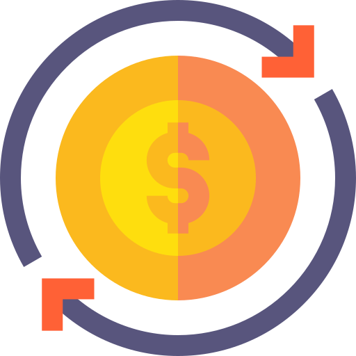 Cash Flow Basic Straight Flat Icon