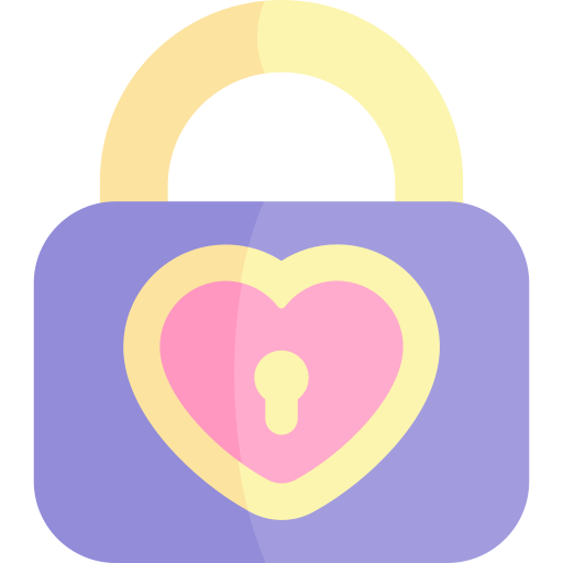 Lock Kawaii Flat icon