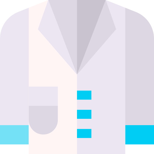 Lab Coat Basic Straight Flat icon