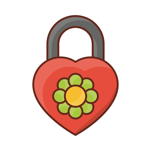 Heart lock free icon