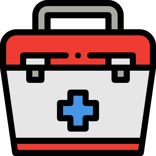 First aid kit Detailed Rounded Lineal color icon