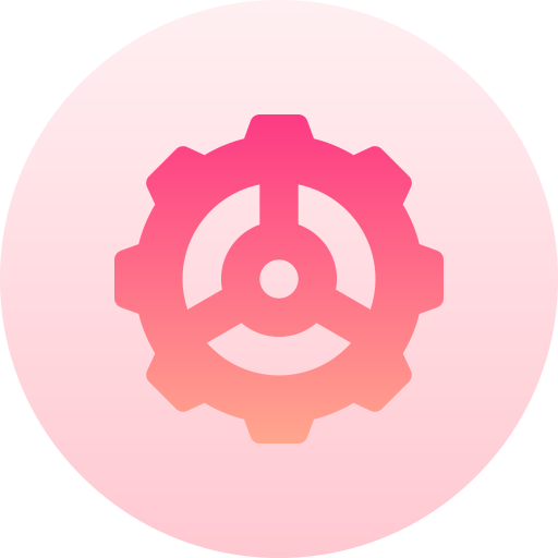 Gear Basic Gradient Circular icon