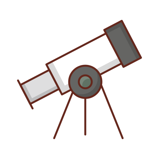 telescopio icono gratis