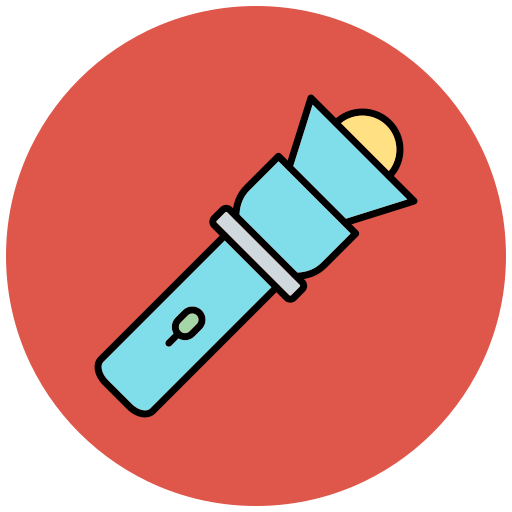 Flashlight Generic Outline Color icon