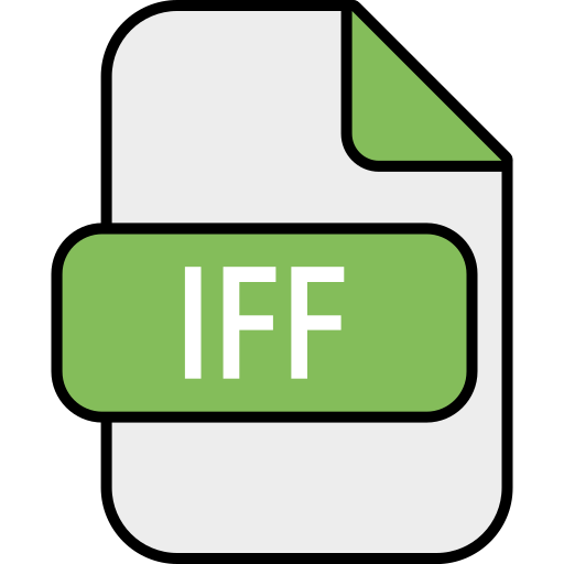 Iff File Generic Outline Color Icon