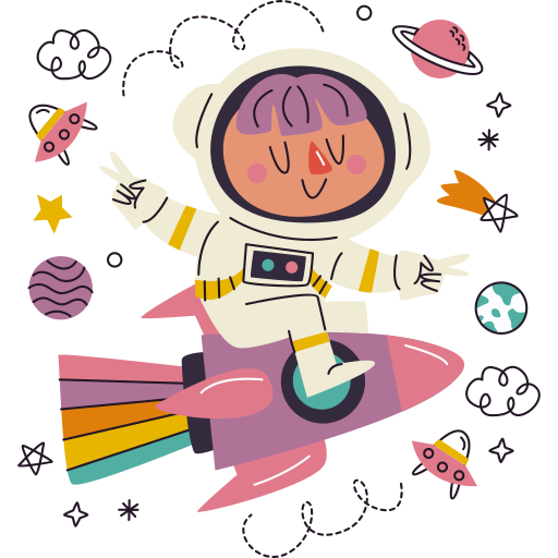 Astronaut Stickers - Free smileys Stickers