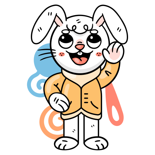 Bunny free sticker