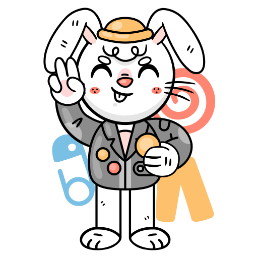 Bunny free sticker